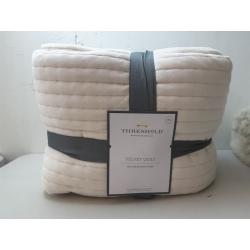 King Matte Velvet Solid Quilt Stucco - Threshold