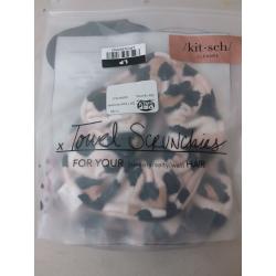 2pk Towel Scrunchie Leopard