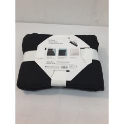 Easy-Care Duvet Cover & Sham Set Black - Room Essentials