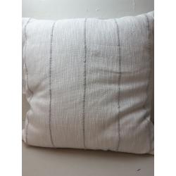 Euro Woven Stripe Decorative Throw Pillow White/light Gray - Threshold