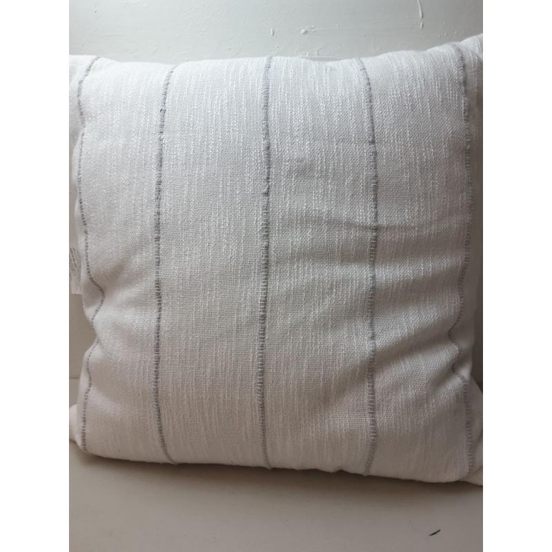 Euro Woven Stripe Decorative Throw Pillow White/light Gray - Threshold