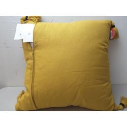 Pleated Velvet Square Throw Pillow Gold - Opalhouse designed with Jungalow