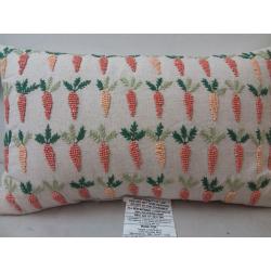 Carrots Lumbar Throw Pillow Cream/Orange