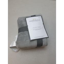 Standard Velvet Solid Quilt Sham Gray - Threshold