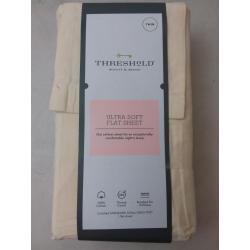 Twin 300 Thread Count Ultra Soft Flat Sheet Light Yellow