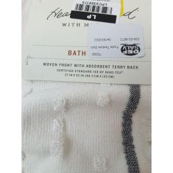 Fouta Texture Dots Bath Towel Sour Cream/Railroad Gray - Hearth & Hand with Magnolia