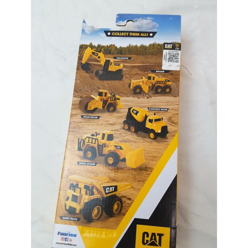 CAT Metal 3pk Wheel Loader/ Excavator and Steam Roller