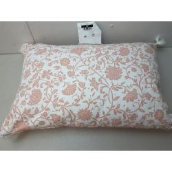 Floral Printed Reversible Lumbar Throw Pillow Rose/Cream - Threshold
