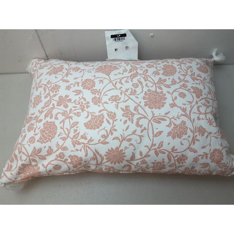 Floral Printed Reversible Lumbar Throw Pillow Rose/Cream - Threshold