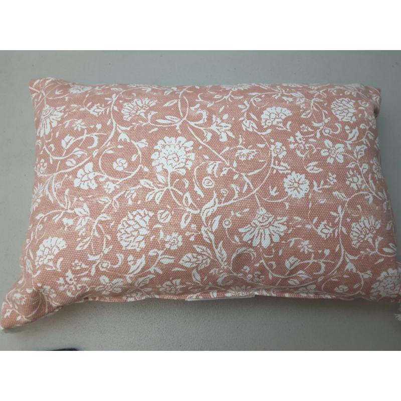 Floral Printed Reversible Lumbar Throw Pillow Rose/Cream - Threshold