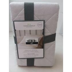 Standard Diamond Stitch Cotton Linen Quilt Sham Light Gray