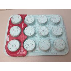 Trudeau 12ct Silicone Muffin Pan Blue