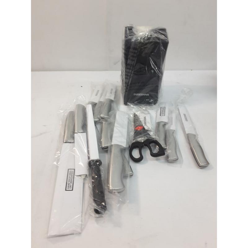 Farberware 15pc Stainless Steel Knife Block Set