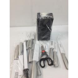 Farberware 15pc Stainless Steel Knife Block Set