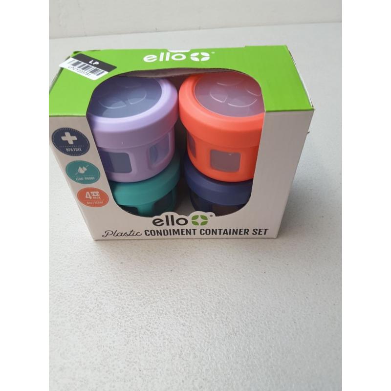 Ello 8pc Plastic Condiment Set