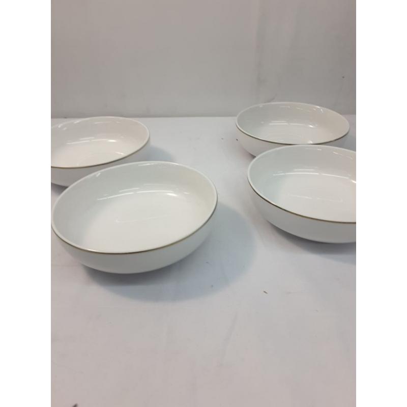 40oz 4pk Stoneware Dinner Bowls Gold - Threshold