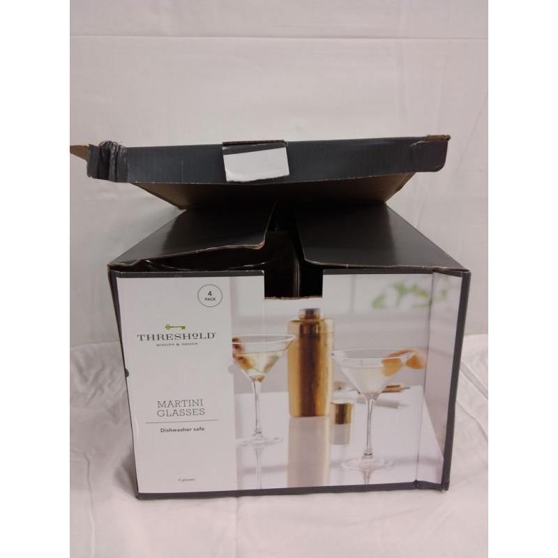 7.6oz 4pk Glass Modern Martini Glasses - Threshold™
