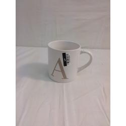 16oz Stoneware Monogram Mug A - Threshold