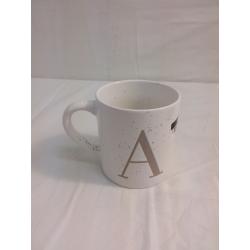 16oz Stoneware Monogram Mug A - Threshold