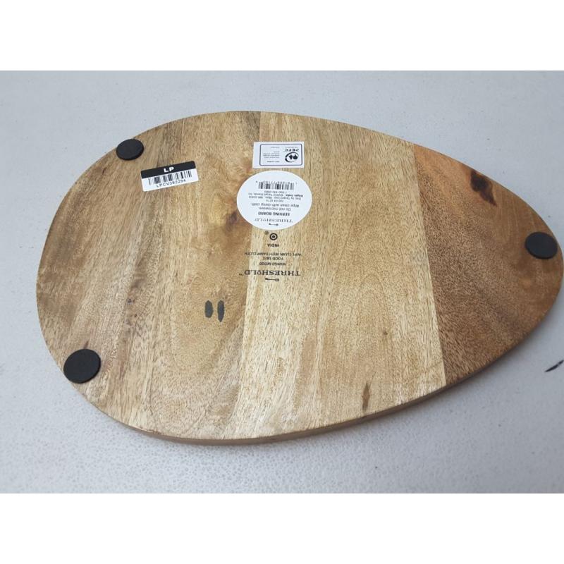 13 x 9 Wood Egg Shaped Serving Board - Threshold