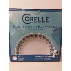 Corelle 23oz 4pk Glass Azure Everyday Meal Bowls