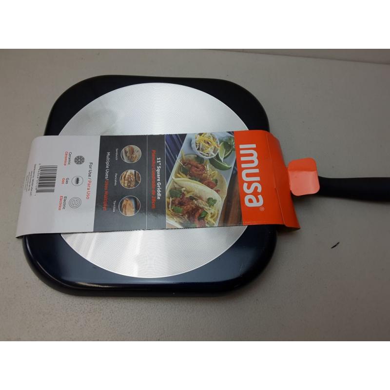 IMUSA 11 Ceramic Griddle with Soft Touch Handle Blue