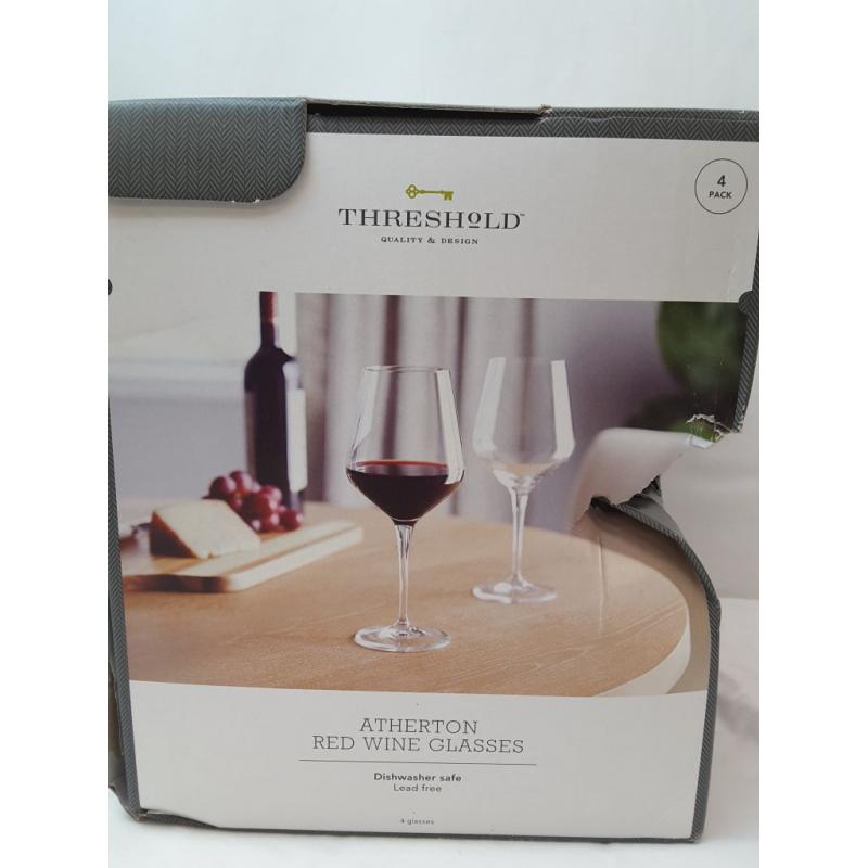 22oz 4pk Glass Atherton Red Wine Glasses - Threshold