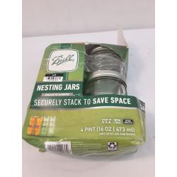 Ball 4 Pack Nesting Pint Jar