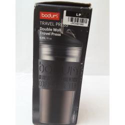 Bodum 15oz Travel Coffee Press Double Wall Plastic - Black