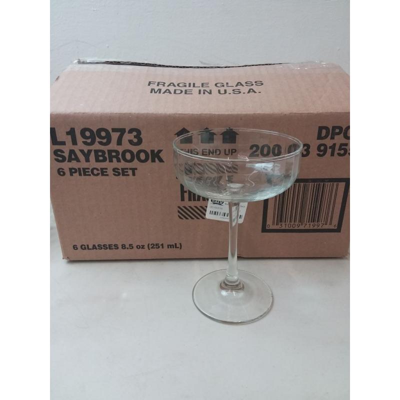 8oz 6pk Glass Saybrook Coupe Cocktail Glasses