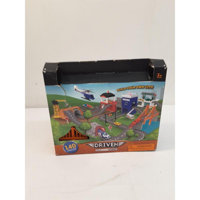 Driven – Truck Playset with Fire Station – Build-A-City - 140pc