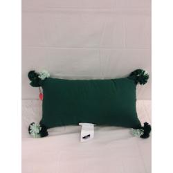 Palm Leaf Embroidered Lumbar Throw Pillow Green - Opalhouse