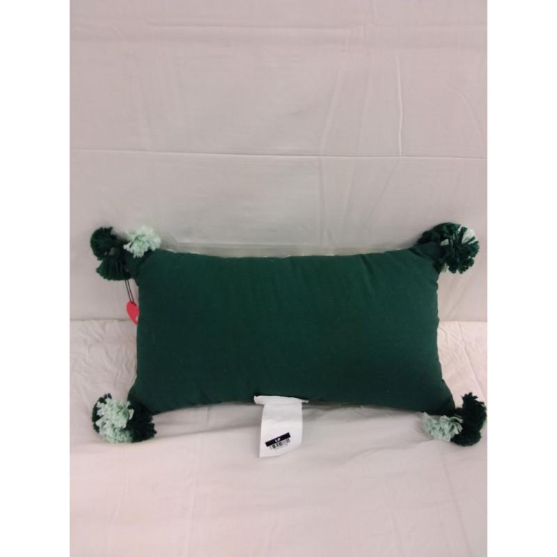 Palm Leaf Embroidered Lumbar Throw Pillow Green - Opalhouse