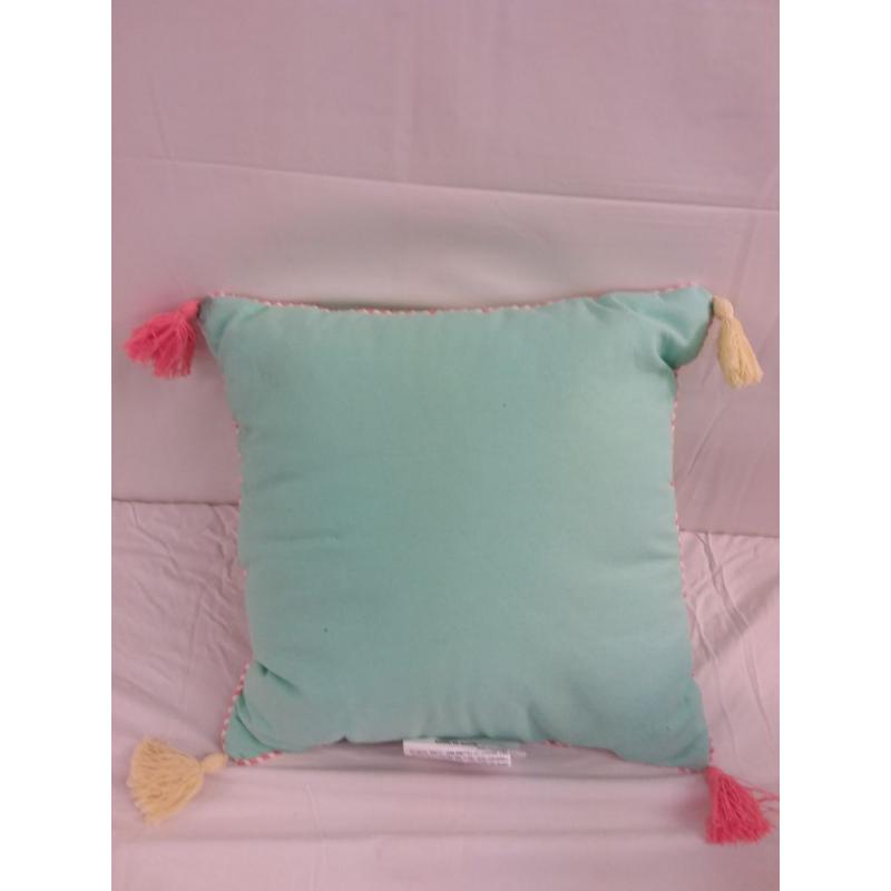 Spritz Turquoise Cotton Bunny Pillow