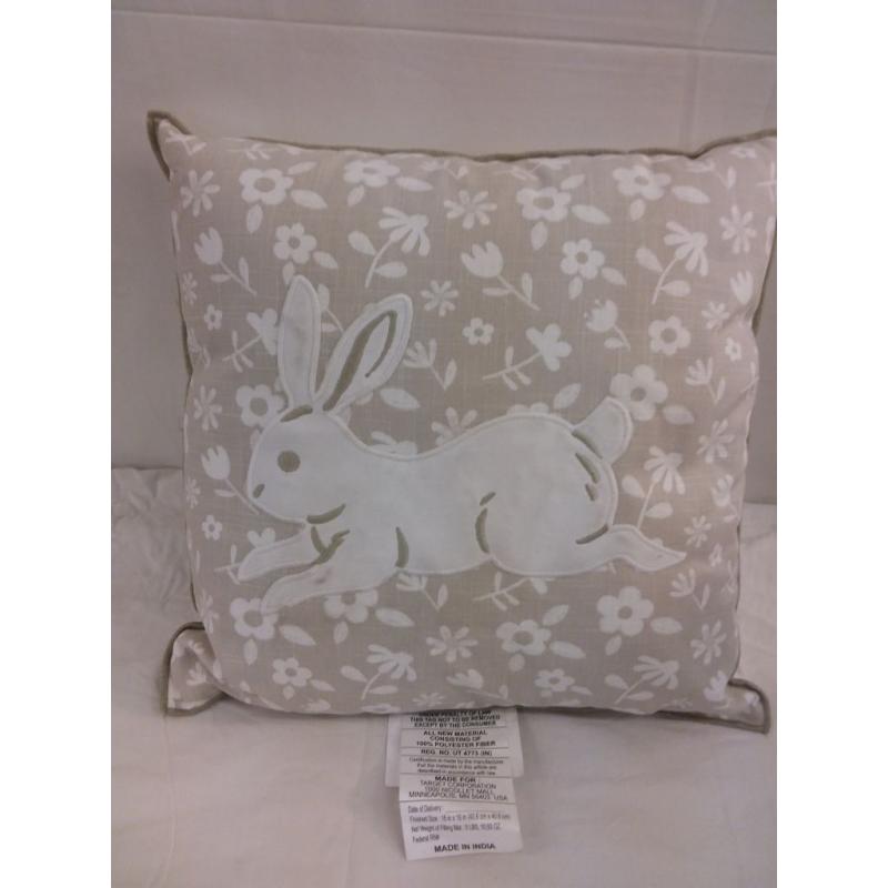 Spritz Grey and White Bunny Pllow