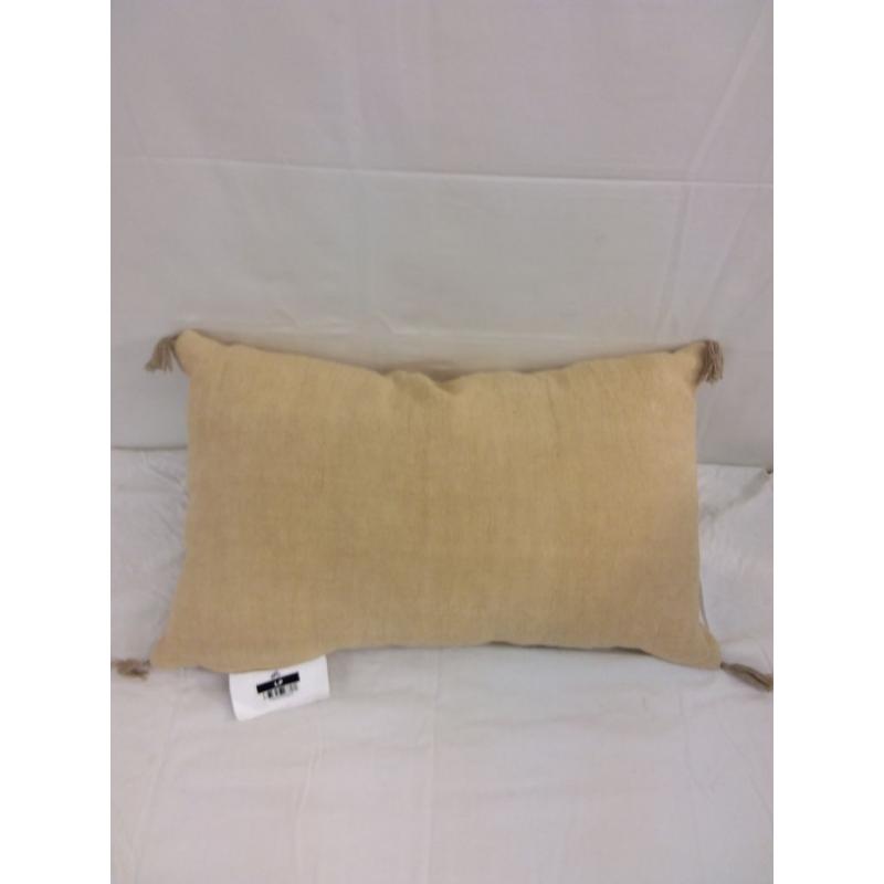 Washed Linen Lumbar Throw Pillow with Tassels Gold - Threshold