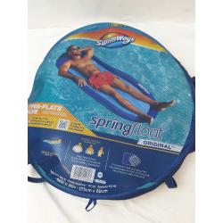 SwimWays Spring Float Inflatable Pool Lounger with Hyper-Flate Valve