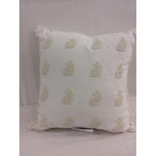 Beaded Bunny Square Throw Pillow Cream - Threshold