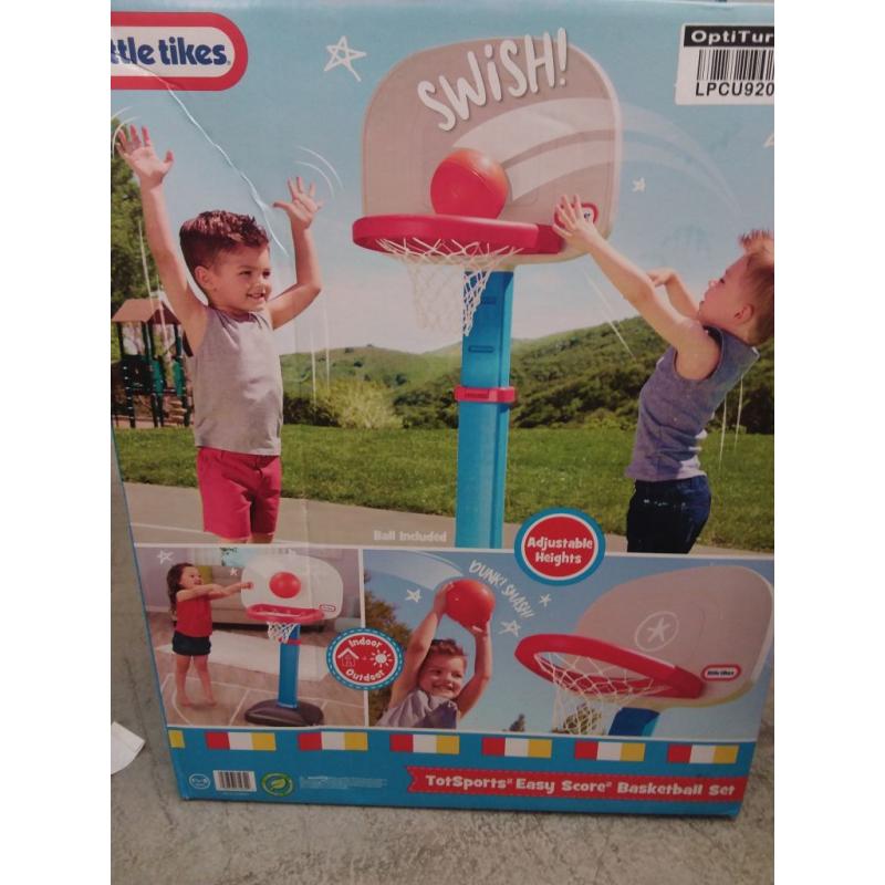 Tot Sports Easy Score Round Backboard Basketball Set