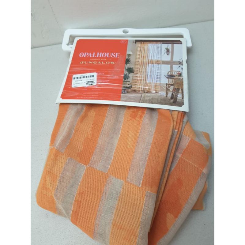 84x54 Ophelia Printed Burnout Sheer Curtain Panel Orange - Opalhouse