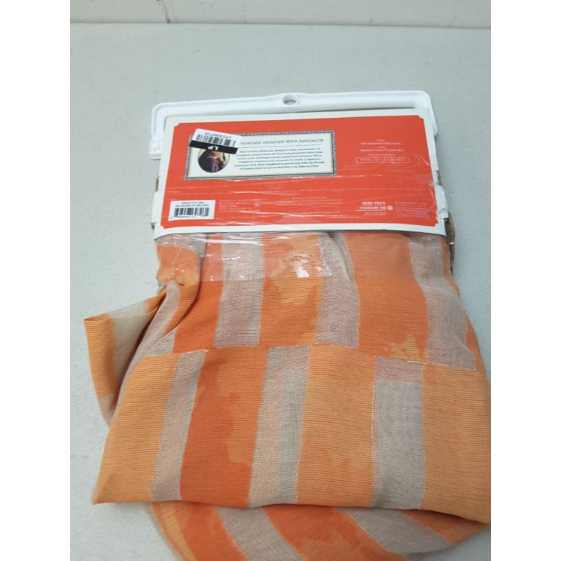 84x54 Ophelia Printed Burnout Sheer Curtain Panel Orange - Opalhouse