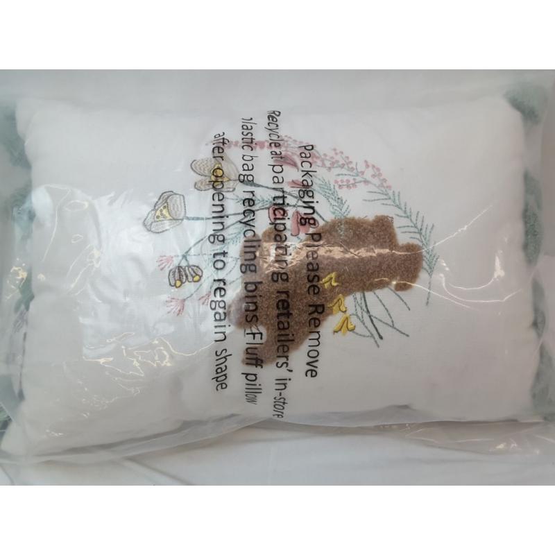 Lumbar Throw Pillow Cream with Stitched Bunny - Threshold