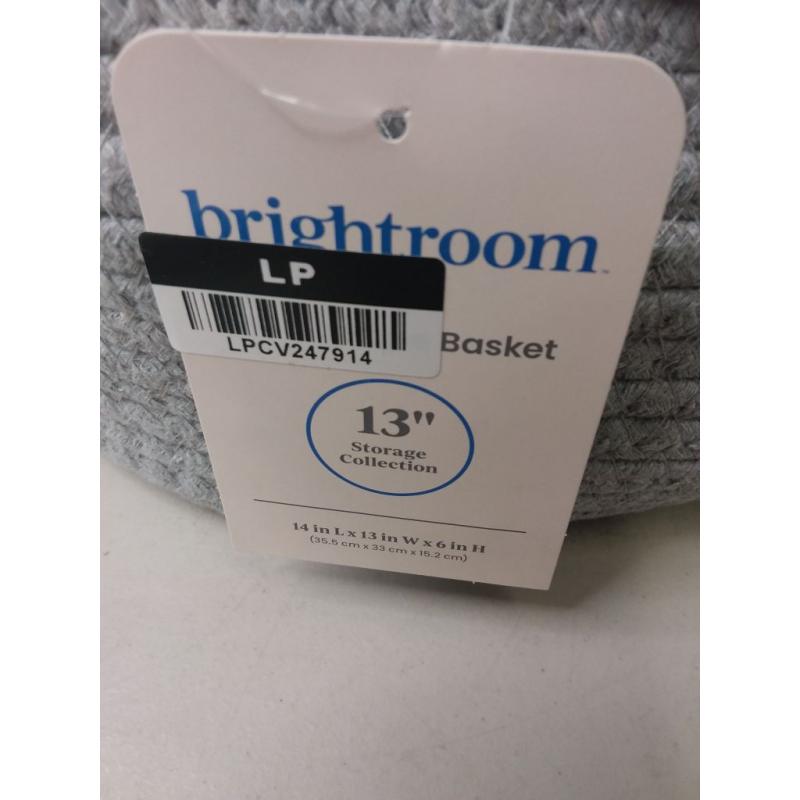 13 Half Coiled Rope Basket Gray - Brightroom™