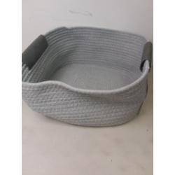 13 Half Coiled Rope Basket Gray - Brightroom™
