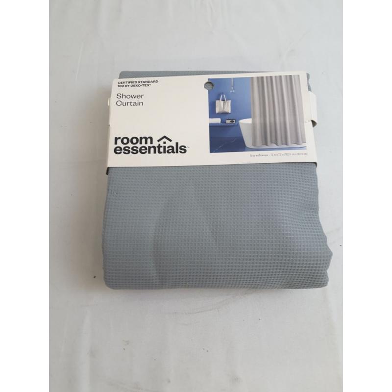 Room Essentials Gray Waffleweave Shower Curtain 72 x 72