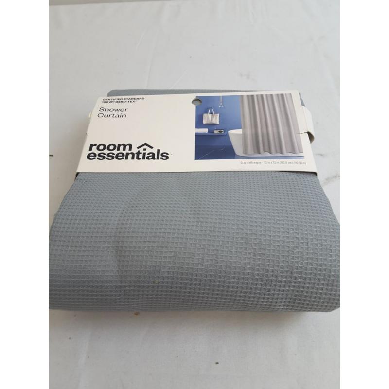 Room Essentials Gray Waffleweave Shower Curtain 72 x 72