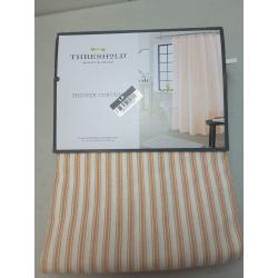 Stripe Shower Curtain Coral - Threshold