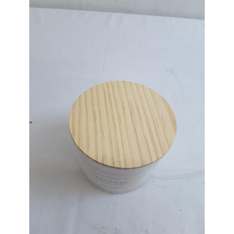 Wood Lidded Glass Wellness Grateful Candle - Project 62