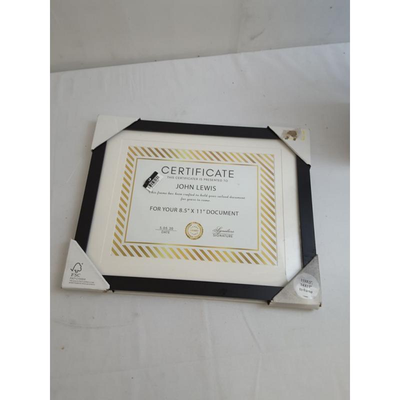 14 x 11 Matted to 8.5 x 11 Document Frame - Threshold