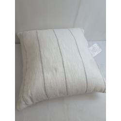 Euro Woven Stripe Decorative Throw Pillow White/Light Gray - Threshold